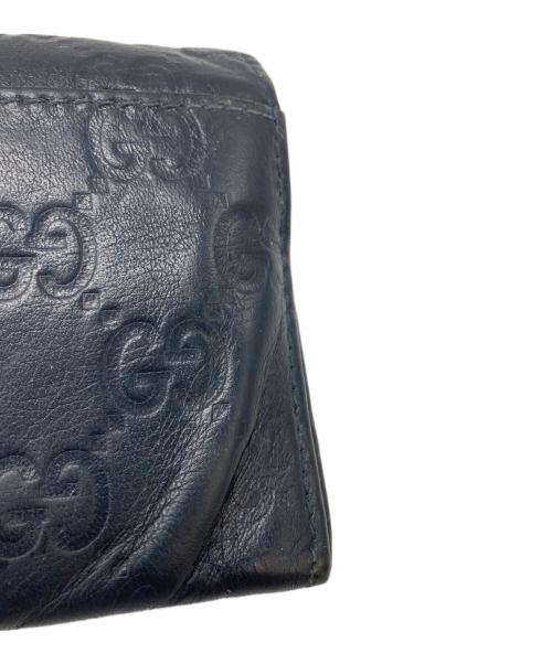 GUCCI（グッチ）GUCCI (グッチ) 長財布 ネイビーの古着・服飾アイテム