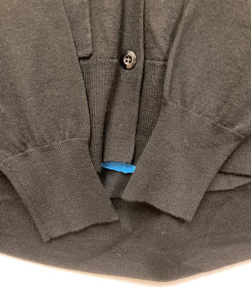 HeRIN.CYE（ヘリンドットサイ）HeRIN.CYE (ヘリンドットサイ) Frill knit cardigan ブラック×ブルー サイズ:FREEの古着・服飾アイテム