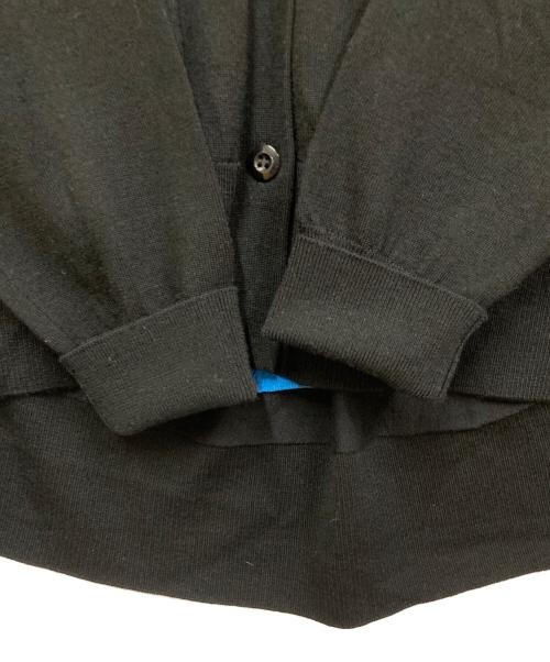 HeRIN.CYE（ヘリンドットサイ）HeRIN.CYE (ヘリンドットサイ) Frill knit cardigan ブラック×ブルー サイズ:FREEの古着・服飾アイテム