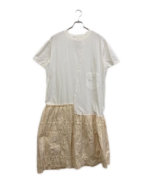 AVN（エーヴィーエヌ）AVN (エーヴィーエヌ) 半袖ワンピース ホワイト サイズ:SIZE 40の古着・服飾アイテム