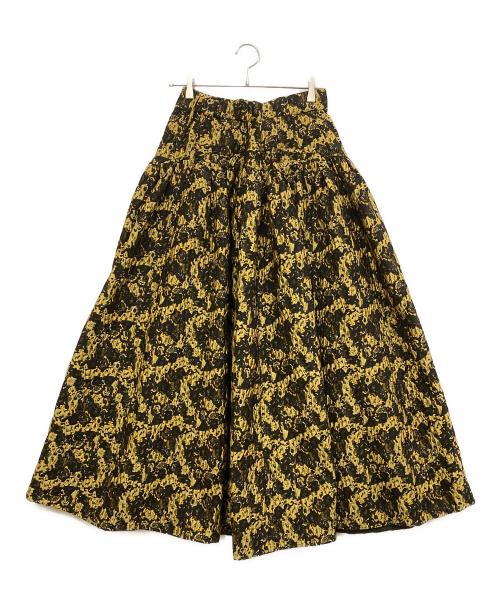 MAISON SPECIAL（メゾンスペシャル）MAISON SPECIAL (メゾンスペシャル) Floral Pattern Jacquard Voluminous Skirt イエロー サイズ:SIZE Freeの古着・服飾アイテム