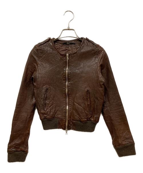 edition（エディション）Edition (エディション) レザージャケット ブラウン サイズ:SIZE 38の古着・服飾アイテム