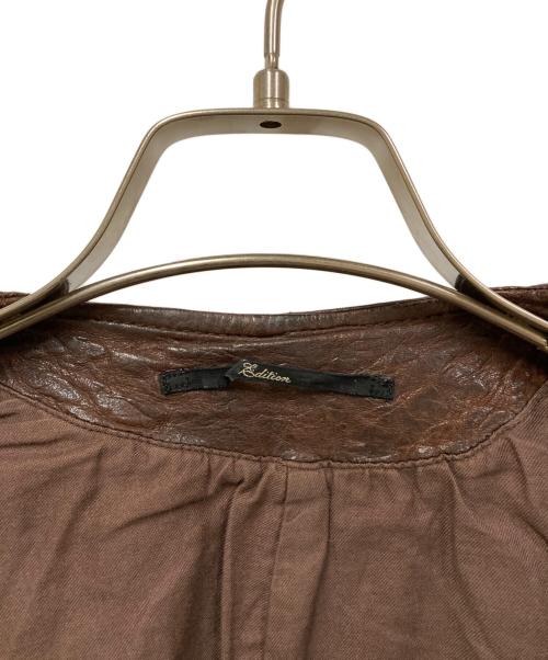 edition（エディション）Edition (エディション) レザージャケット ブラウン サイズ:SIZE 38の古着・服飾アイテム