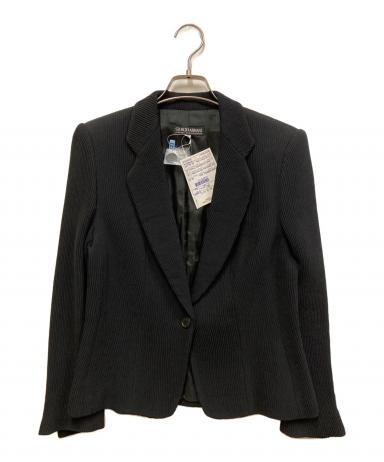 GIORGIOARMANI美品イタリア製テーラードジャケットブラック黒XL位48 中古・古着通販】GIORGIO ARMANI (ジョルジョアルマーニ) テーラード