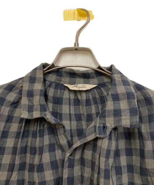 ICHI Antiquites（イチアンティークス）ICHI Antiquites (イチアンティークス) 東炊きリネンギンガムワンピース ネイビー サイズ:FREEの古着・服飾アイテム