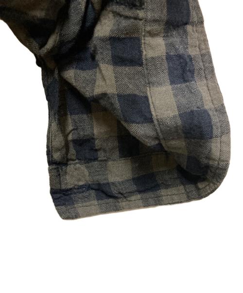 ICHI Antiquites（イチアンティークス）ICHI Antiquites (イチアンティークス) 東炊きリネンギンガムワンピース ネイビー サイズ:FREEの古着・服飾アイテム