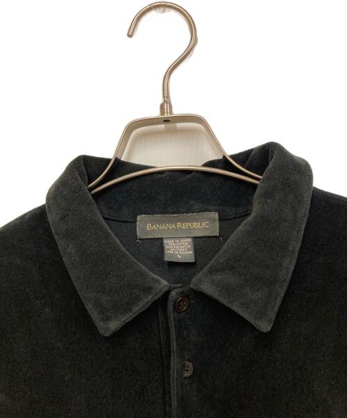 BANANA REPUBLIC（バナナリパブリック）BANANA REPUBLIC (バナナリパブリック) ベロアカットソー ブラック サイズ:Lの古着・服飾アイテム