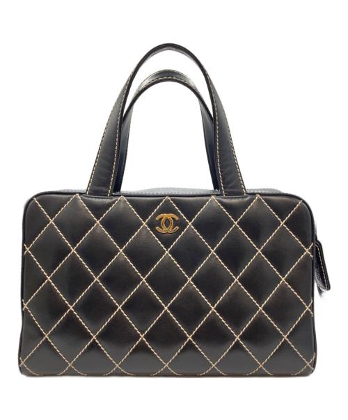 CHANEL（シャネル）CHANEL (シャネル) ワイルドステッチハンドバッグ ブラックの古着・服飾アイテム
