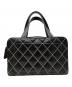 CHANEL (シャネル) ワイルドステッチハンドバッグ ブラック：140000円