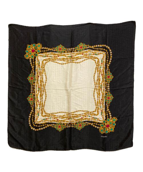 CHANEL（シャネル）CHANEL (シャネル) 大判ストール ブラックの古着・服飾アイテム