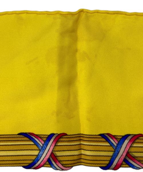 HERMES（エルメス）HERMES (エルメス) カレ90　ﾌﾗﾝｽ革命を記念して イエローの古着・服飾アイテム