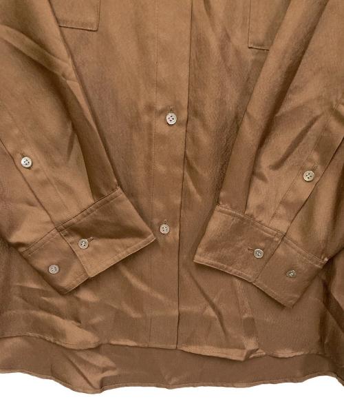 FRAMeWORK（フレームワーク）FRAMeWORK (フレームワーク) シルキーツイルダブルポケットシャツ ブラウン サイズ:FREE 未使用品の古着・服飾アイテム