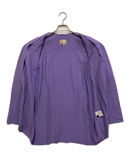 STYLE EYES（スタイルアイズ）STYLE EYES (スタイルアイズ) レーヨンオープンカラーシャツ パープル サイズ:FREEの古着・服飾アイテム