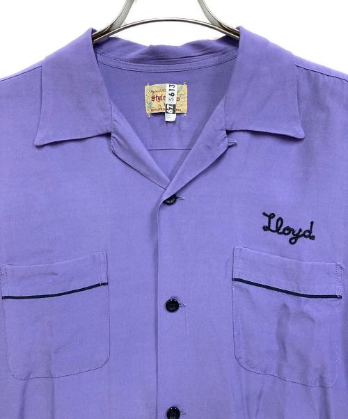 STYLE EYES（スタイルアイズ）STYLE EYES (スタイルアイズ) レーヨンオープンカラーシャツ パープル サイズ:FREEの古着・服飾アイテム