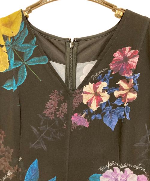 Diagram（ダイアグラム）Diagram (ダイアグラム) 花柄ノースリーブワンピース ブラック サイズ:36の古着・服飾アイテム