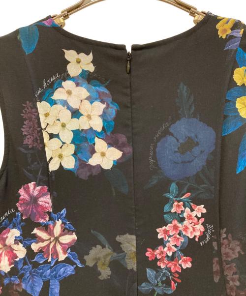 Diagram（ダイアグラム）Diagram (ダイアグラム) 花柄ノースリーブワンピース ブラック サイズ:36の古着・服飾アイテム