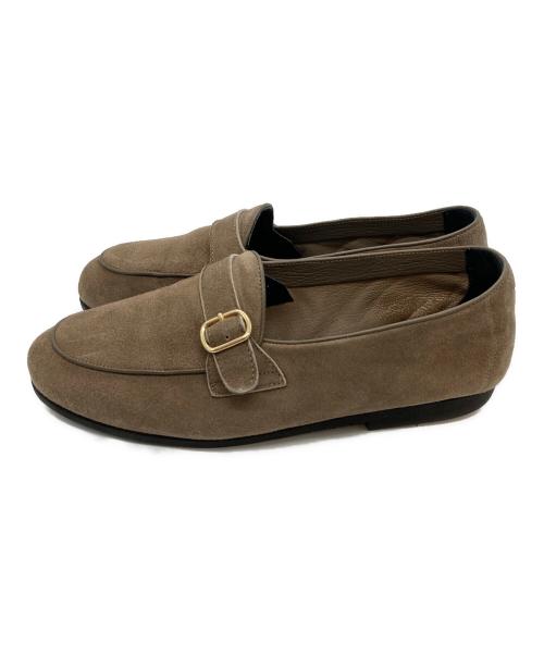 Ferrante（フェランテ）Ferrante (フェランテ) TOMORROW LAND (トゥモローランド) スエード モンクストラップローファー ブラウン サイズ:6の古着・服飾アイテム