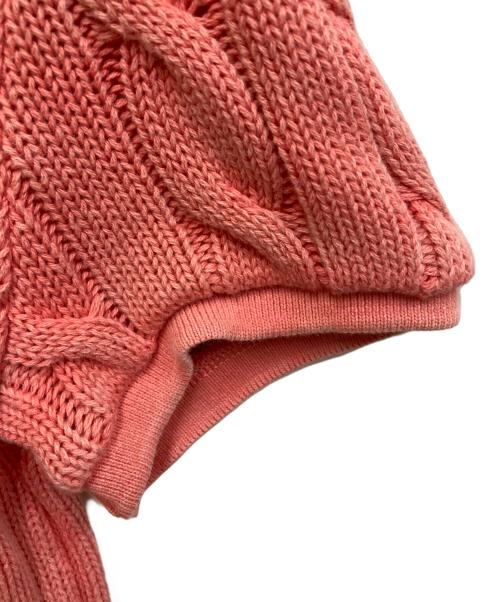 POLO RALPH LAUREN（ポロ・ラルフローレン）POLO RALPH LAUREN (ポロ・ラルフローレン) ケーブルニットポロシャツ ピンク サイズ:Sの古着・服飾アイテム