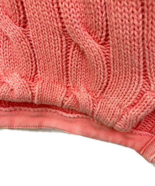 POLO RALPH LAUREN（ポロ・ラルフローレン）POLO RALPH LAUREN (ポロ・ラルフローレン) ケーブルニットポロシャツ ピンク サイズ:Sの古着・服飾アイテム