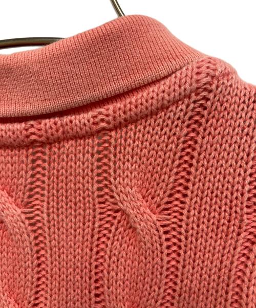 POLO RALPH LAUREN（ポロ・ラルフローレン）POLO RALPH LAUREN (ポロ・ラルフローレン) ケーブルニットポロシャツ ピンク サイズ:Sの古着・服飾アイテム