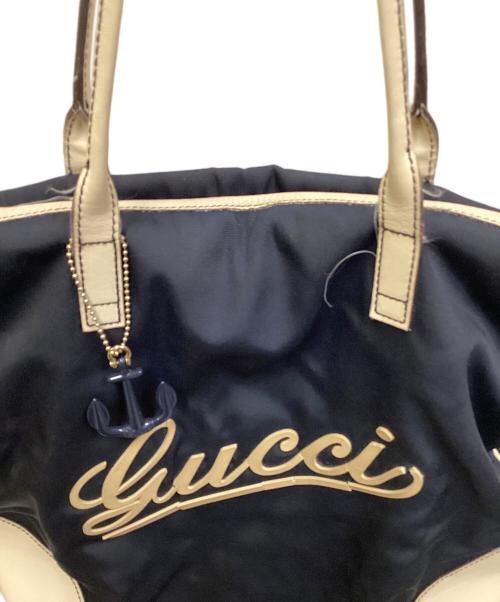 GUCCI（グッチ）GUCCI (グッチ) トートバッグ ネイビーの古着・服飾アイテム