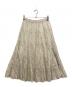 ne quittez pas（ヌキテパ）の古着「Gold Flower Print Skirt」｜ホワイト