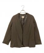 Demi-Luxe Beamsデミルクス ビームス）の古着「ラペルレスジャケット」｜グレー