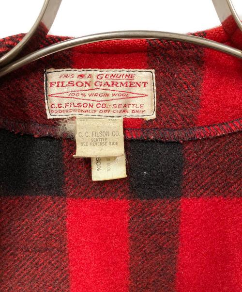 FILSON GARMENT（フィルソン ガーメント）FILSON GARMENT (フィルソン ガーメント) マッキーノウールベスト レッド×ブラック サイズ:SIZE 36の古着・服飾アイテム