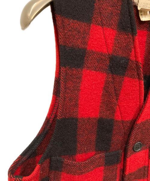 FILSON GARMENT（フィルソン ガーメント）FILSON GARMENT (フィルソン ガーメント) マッキーノウールベスト レッド×ブラック サイズ:SIZE 36の古着・服飾アイテム
