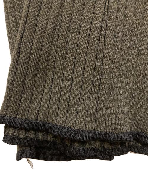 PUBLIC TOKYO（パブリックトウキョウ）PUBLIC TOKYO (パブリックトウキョウ) ダイヤパターンセットニット長袖ワンピース カーキ サイズ:-の古着・服飾アイテム