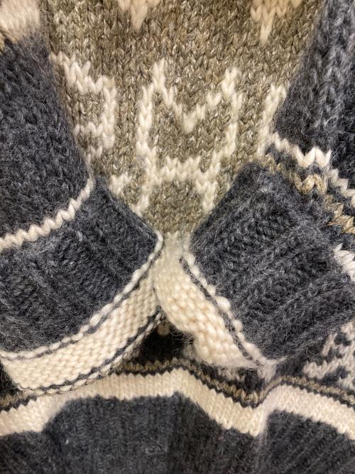 CREATION CUBE（クリエーション キューブ）CREATION CUBE (クリエーション キューブ) ヘンリーネックカウチンセーター グレー サイズ:SIZE Mの古着・服飾アイテム