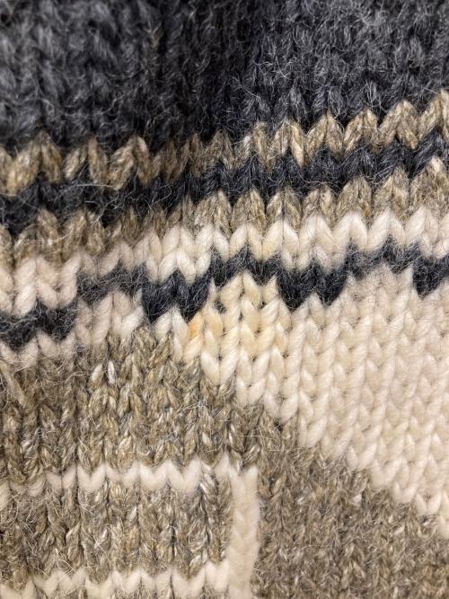 CREATION CUBE（クリエーション キューブ）CREATION CUBE (クリエーション キューブ) ヘンリーネックカウチンセーター グレー サイズ:SIZE Mの古着・服飾アイテム