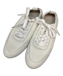 Lucida（ルシーダ）の古着「シャーリングローヒールスニーカー」｜ライトベージュ