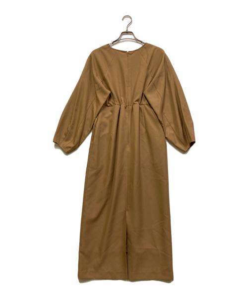 EMMEL REFINES（エメル リファインズ）EMMEL REFINES (エメル リファインズ) EM Vキリカエ ミニ Aライン ワンピース ベージュ サイズ:SIZE M 未使用品の古着・服飾アイテム