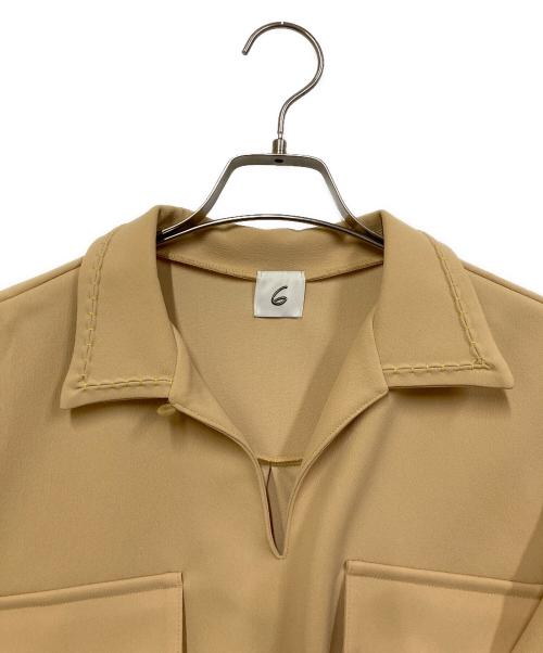 6(ROKU) BEAUTY&YOUTH（ロク ビューティーアンドユース）6(ROKU) BEAUTY&YOUTH (ロク ビューティーアンドユース) SKIPPER SHIRT イエロー サイズ:SIZE Freeの古着・服飾アイテム