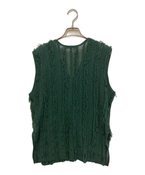 JOURNAL STANDARD（ジャーナルスタンダード）JOURNAL STANDARD (ジャーナルスタンダード) フリンジジャガードベスト グリーン サイズ:FREEの古着・服飾アイテム