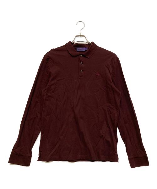 RALPH LAUREN Purple Label（ラルフ ローレン パープル レーベル）RALPH LAUREN Purple Label (ラルフ ローレン パープル レーベル) 長袖ポロシャツ バーガンディー サイズ:SIZE Lの古着・服飾アイテム