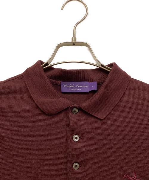 RALPH LAUREN Purple Label（ラルフ ローレン パープル レーベル）RALPH LAUREN Purple Label (ラルフ ローレン パープル レーベル) 長袖ポロシャツ バーガンディー サイズ:SIZE Lの古着・服飾アイテム