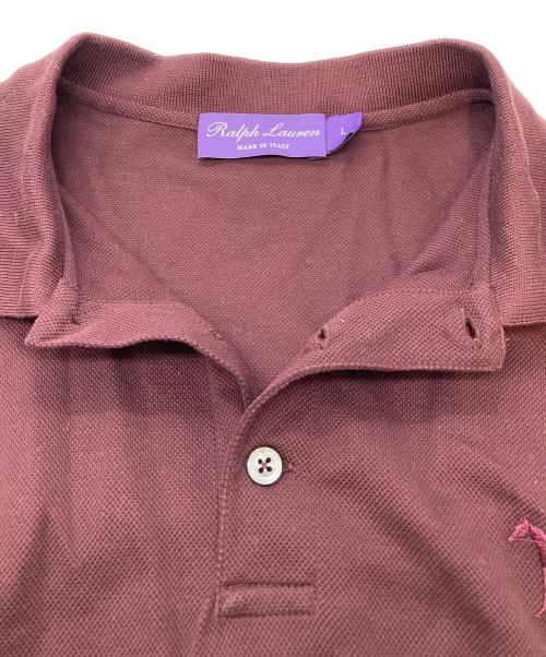 RALPH LAUREN Purple Label（ラルフ ローレン パープル レーベル）RALPH LAUREN Purple Label (ラルフ ローレン パープル レーベル) 長袖ポロシャツ バーガンディー サイズ:SIZE Lの古着・服飾アイテム
