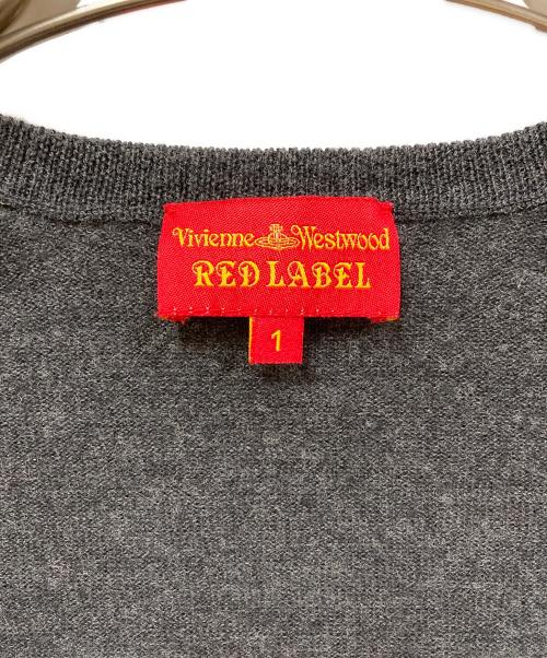 Vivienne Westwood RED LABEL（ヴィヴィアンウエストウッドレッドレーベル）Vivienne Westwood RED LABEL (ヴィヴィアンウエストウッドレッドレーベル) オーブ刺繍カーディガン チャコールグレー サイズ:SIZE Mの古着・服飾アイテム