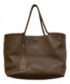 TORY BURCHトリーバーチ）の古着「レザートートバッグ」｜ブラウン