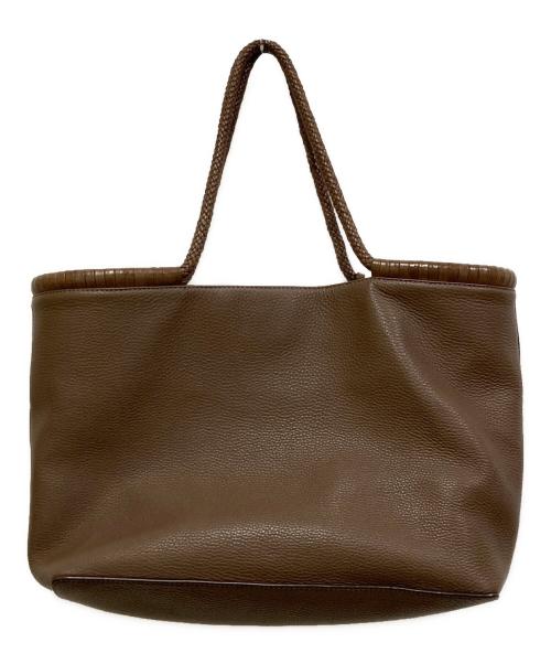 TORY BURCH（トリーバーチ）TORY BURCH (トリーバーチ) レザートートバッグ ブラウンの古着・服飾アイテム