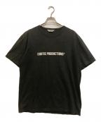 COOTIE PRODUCTIONSクーティープロダクツ）の古着「ロゴプリントTシャツ」｜ブラック