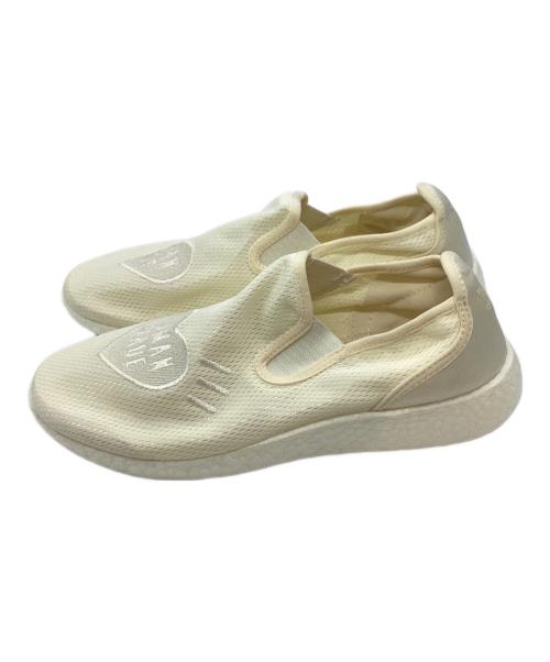 HUMAN MADE（ヒューマンメイド）HUMAN MADE (ヒューマンメイド) adidas (アディダス) PURE SLIP ON アイボリー サイズ:26の古着・服飾アイテム