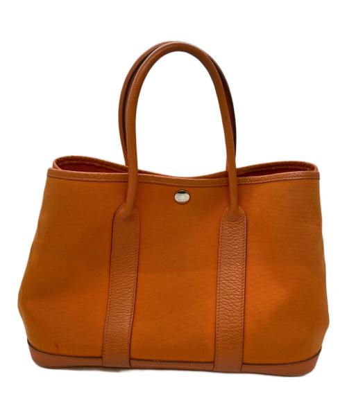 HERMES（エルメス）HERMES (エルメス) ガーデンパーティTPM　ハンドバッグ オレンジの古着・服飾アイテム