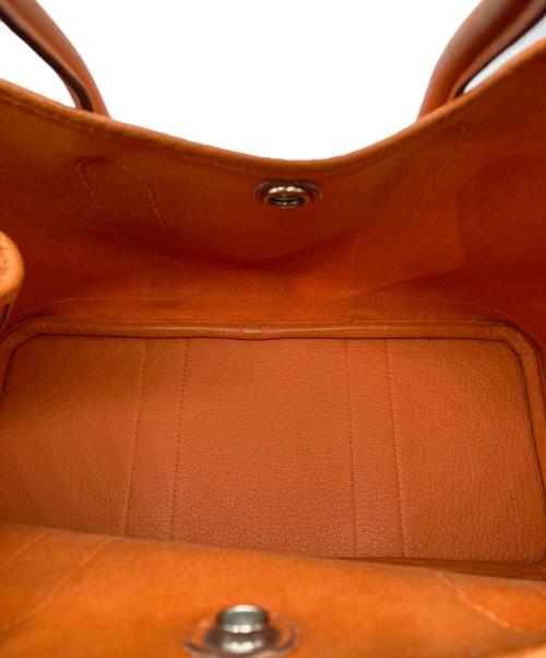 HERMES（エルメス）HERMES (エルメス) ガーデンパーティTPM　ハンドバッグ オレンジの古着・服飾アイテム