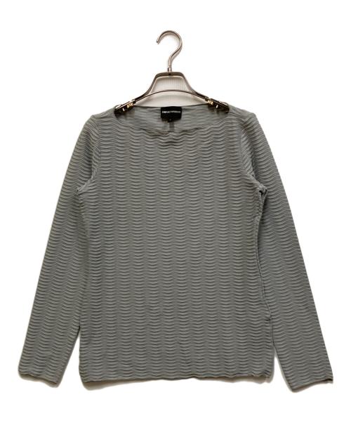 EMPORIO ARMANI（エンポリオアルマーニ）EMPORIO ARMANI (エンポリオアルマーニ) プリーツカットソー グレー サイズ:Sの古着・服飾アイテム