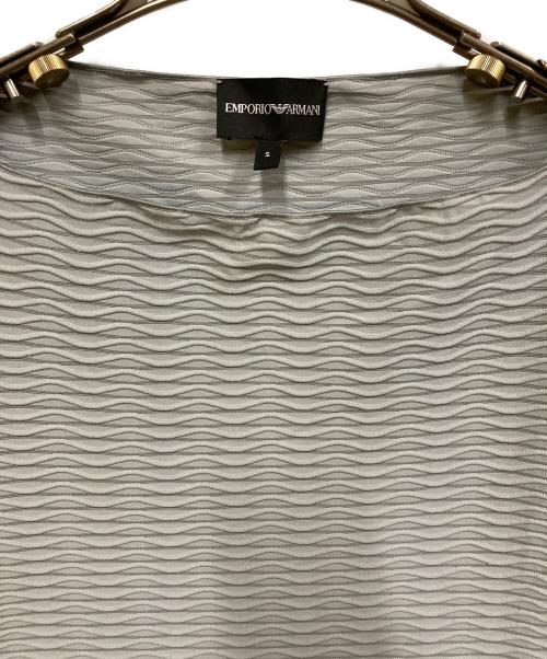 EMPORIO ARMANI（エンポリオアルマーニ）EMPORIO ARMANI (エンポリオアルマーニ) プリーツカットソー グレー サイズ:Sの古着・服飾アイテム