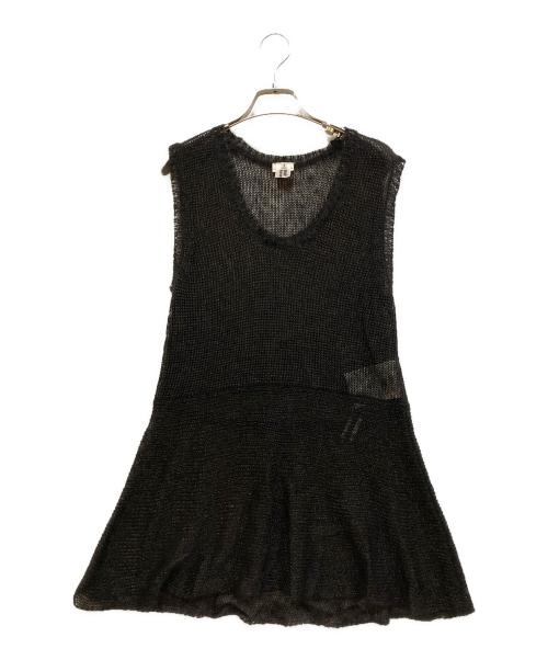 noir kei ninomiya（ノワール ケイ ニノミヤ）noir kei ninomiya (ノワール ケイ ニノミヤ) セミシアートップ ブラック サイズ:Sの古着・服飾アイテム