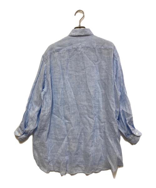 finamore（フィナモレ）Finamore (フィナモレ) リネンシャツ ブルー サイズ:38の古着・服飾アイテム